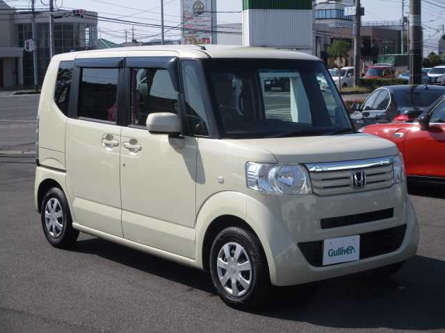 ホンダ Ｎ ＢＯＸ G Lパッケージ 兵庫県 2012(平24)年 7.7万km ヒダマリアイボリーパール アイドリングストップ/ワンオーナー/左リアパワースライドドア/右リアイージークローザー/純正フロアマット/プッシュスタート/スマートキー2個/WAB/ABS