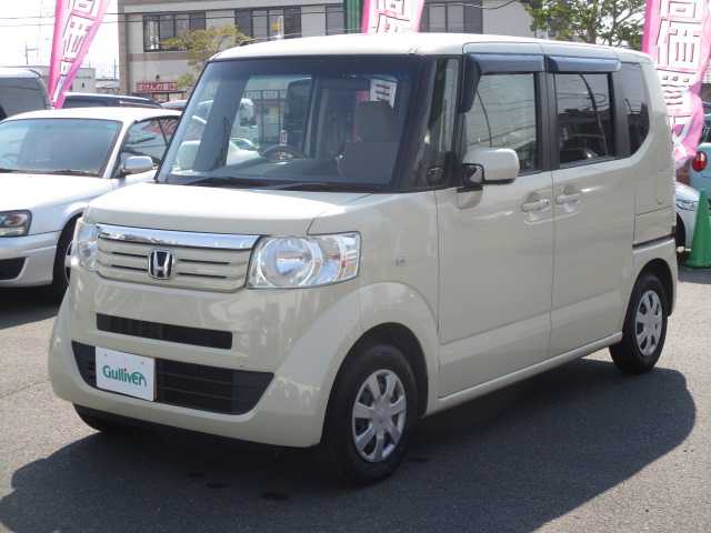 ホンダ Ｎ ＢＯＸ G Lパッケージ 兵庫県 2012(平24)年 7.7万km ヒダマリアイボリーパール アイドリングストップ/ワンオーナー/左リアパワースライドドア/右リアイージークローザー/純正フロアマット/プッシュスタート/スマートキー2個/WAB/ABS