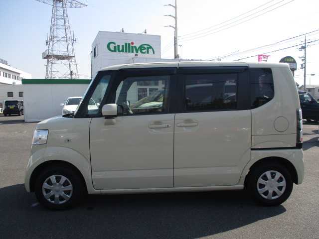 ホンダ Ｎ ＢＯＸ G Lパッケージ 兵庫県 2012(平24)年 7.7万km ヒダマリアイボリーパール アイドリングストップ/ワンオーナー/左リアパワースライドドア/右リアイージークローザー/純正フロアマット/プッシュスタート/スマートキー2個/WAB/ABS