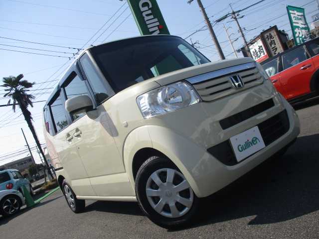 ホンダ Ｎ ＢＯＸ G Lパッケージ 兵庫県 2012(平24)年 7.7万km ヒダマリアイボリーパール アイドリングストップ/ワンオーナー/左リアパワースライドドア/右リアイージークローザー/純正フロアマット/プッシュスタート/スマートキー2個/WAB/ABS