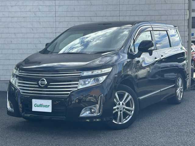 日産 エルグランド 250ハイウェイスター 大分県 2011(平23)年 13.4万km ファントムブラック 〇純正HDDナビ（HS511D-W）/　CD/DVD/MSV/フルセグ/BT/〇バックカメラ/〇ETC/〇ドライブレコーダー/〇革巻きステアリング/〇片側パワースライドドア/〇ハーフレザーシート/〇黒木目調パネル/〇純正フリップダウンモニター/〇スマートキー/〇エンジンプッシュスタート/〇純正フロアマット/〇プライバシーガラス/〇ドアバイザー/〇保証書/〇取扱説明書