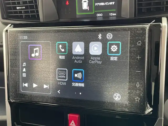 トヨタ ルーミー カスタムG－T 愛知県 2025(令7)年 0.1千km ブラックマイカメタリック/パールホワイト2トーン 登録済未使用車　純正９型ＤＡ　フルセグＴＶ　ＨＤＭＩ　カープレイ　シートヒーター　全方位カメラ　両側パワスラ　リアロールシェード　スマアシ　衝突軽減　追従クルコン　ＬＥＤオートライト　コーナーセンサー　禁煙車/登録時走行距離15km