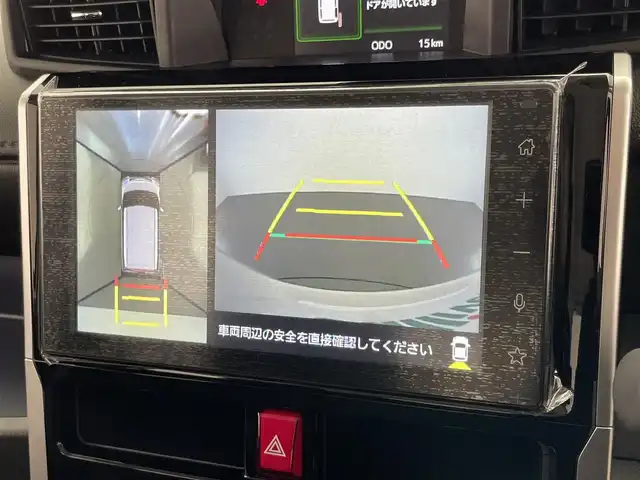 トヨタ ルーミー カスタムG－T 愛知県 2025(令7)年 0.1千km ブラックマイカメタリック/パールホワイト2トーン 登録済未使用車　純正９型ＤＡ　フルセグＴＶ　ＨＤＭＩ　カープレイ　シートヒーター　全方位カメラ　両側パワスラ　リアロールシェード　スマアシ　衝突軽減　追従クルコン　ＬＥＤオートライト　コーナーセンサー　禁煙車/登録時走行距離15km