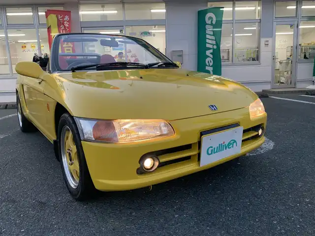 ホンダ ビート 静岡県 1991(平3)年 4.4万km カーニバルイエロー 取説・保証書/43276km 実走行/ESQUELETOシート/MUGEN無限スポーツサスペンションキット/レーシングSPARCOホイール/オートジュエルマフラー/MOMOステアリング/NSX純正ホーンボタン/インテグラ　チタンシフトノブ/タワーバー/ファッションバー/平成19年3月15日タイミングベルト交換/純正足回り有/純正アルミホイール有