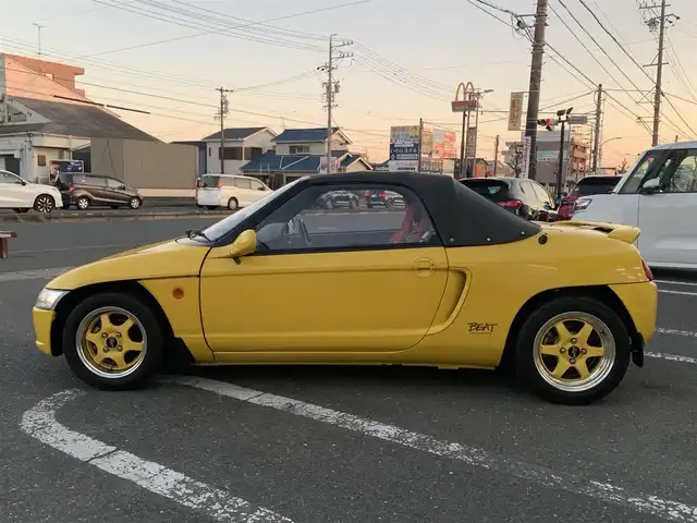ホンダ ビート 静岡県 1991(平3)年 4.4万km カーニバルイエロー 取説・保証書/43276km 実走行/ESQUELETOシート/MUGEN無限スポーツサスペンションキット/レーシングSPARCOホイール/オートジュエルマフラー/MOMOステアリング/NSX純正ホーンボタン/インテグラ　チタンシフトノブ/タワーバー/ファッションバー/平成19年3月15日タイミングベルト交換/純正足回り有/純正アルミホイール有