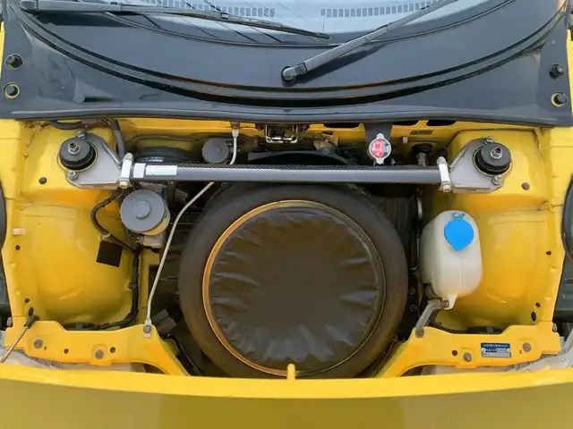 ホンダ ビート 静岡県 1991(平3)年 4.4万km カーニバルイエロー 取説・保証書/43276km 実走行/ESQUELETOシート/MUGEN無限スポーツサスペンションキット/レーシングSPARCOホイール/オートジュエルマフラー/MOMOステアリング/NSX純正ホーンボタン/インテグラ　チタンシフトノブ/タワーバー/ファッションバー/平成19年3月15日タイミングベルト交換/純正足回り有/純正アルミホイール有