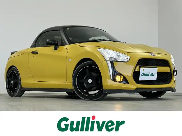 ダイハツ コペン ローブ 愛知県 2014(平26)年 7.9万km ジョーヌイエロー カスタム多数/柿本マフラー/５ＺＩＧＥＮ１６インチＡＷ/ダウンサス/PIVOTブースト計/ダウンサス/ｍｏｍｏステアリング＆シフト/ＨＫＳスーパーパワーフロー/ＨＫＳブーストコントローラー/ＧＲｅｄｄｙブローオフバルブ/ボンネットダンパー/レザー調シートカバー/ーーーーーーーーーーーーーーーーー/ケンウッドナビ【MDV-Z701W】/ーBT/フルセグTV/CD/DVD/ETC/電動オープン/プッシュスタート/社外LEDヘッドライト