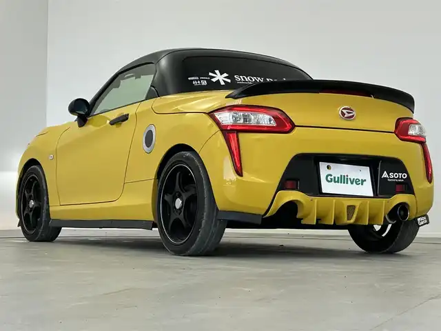 ダイハツ コペン ローブ 愛知県 2014(平26)年 7.9万km ジョーヌイエロー カスタム多数/柿本マフラー/５ＺＩＧＥＮ１６インチＡＷ/ダウンサス/PIVOTブースト計/ダウンサス/ｍｏｍｏステアリング＆シフト/ＨＫＳスーパーパワーフロー/ＨＫＳブーストコントローラー/ＧＲｅｄｄｙブローオフバルブ/ボンネットダンパー/レザー調シートカバー/ーーーーーーーーーーーーーーーーー/ケンウッドナビ【MDV-Z701W】/ーBT/フルセグTV/CD/DVD/ETC/電動オープン/プッシュスタート/社外LEDヘッドライト