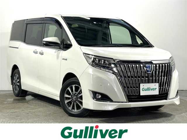 トヨタ エスクァイア ハイブリッド Gi 大阪府 2018(平30)年 3.8万km ホワイトパールクリスタルシャイン 登録時38714Km/純正ナビ（NSZN-Z６６T）/前後ドラレコ/バックカメラ/フリップダウンモニター/クルコン（追従なし）/両側パワースライドドア　/ＬＥＤオートライト　/オートハイビーム　/衝突被害軽減　/横すべり防止/クリアランスソナー/シートヒーター　/電動格納ミラー　/スペアキー　/取説