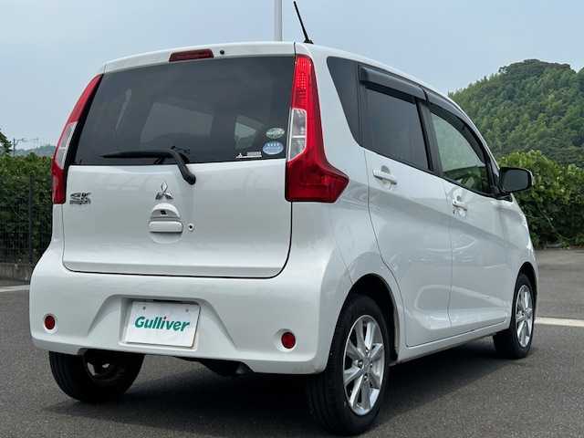 三菱 ｅＫワゴン G　セーフティPKG 静岡県 2017(平29)年 4.2万km シルキーホワイト ワンオーナー/社外ナビ（Bluetooth　フルセグ　CD）/社外ドライブレコーダー（COMTEC　GL855V）/ミラー型バックモニター/ベンチシート/スマートキー