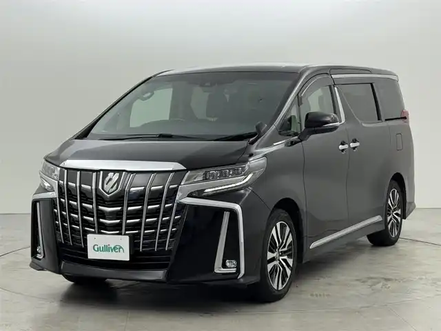 トヨタ アルファード S Cパッケージ 福岡県 2022(令4)年 4.7万km ブラック 後席モニター　/純正９型ＤＡナビ　/バックカメラ　/ビルトインETC２．０　/前後ドライブレコーダー　/デジタルルームミラー　/トヨタセーフティセンス　/レーダークルーズコントロール　/コーナーセンサー　/衝突軽減ブレーキ　/レーンキープ　/アクセル踏み間違い防止　/ブラインドスポットモニター　/ＭＴモード付き　/パワーシート　/シートヒーター／ベンチレーション　/ステアリングヒーター　/両側パワースライドドア　/パワーバックドア　/３眼ＬＥＤヘッドライト