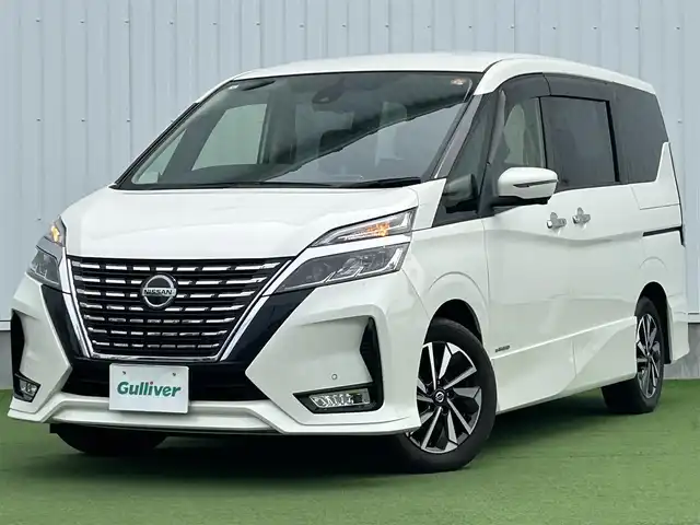 日産 セレナ ハイウェイスター V 香川県 2021(令3)年 3.2万km ブリリアントホワイトパール 純正１０型ナビ　/全方位　/プロパイロット　/衝突軽減ブレーキ　/レーダークルーズコントロール　/ＢＳＭ　/電子パーキング　/２列目シートバックテーブル／ＵＳＢ×２　/ハンズフリー機能付き両側パワースライドドア/LEDヘッドライト/オートライト/オートハイビーム機能/デジタルインナーミラー/リアロールサンシェード/前後クリアランスソナー/革巻きステア/リモコン/ビルトインETC