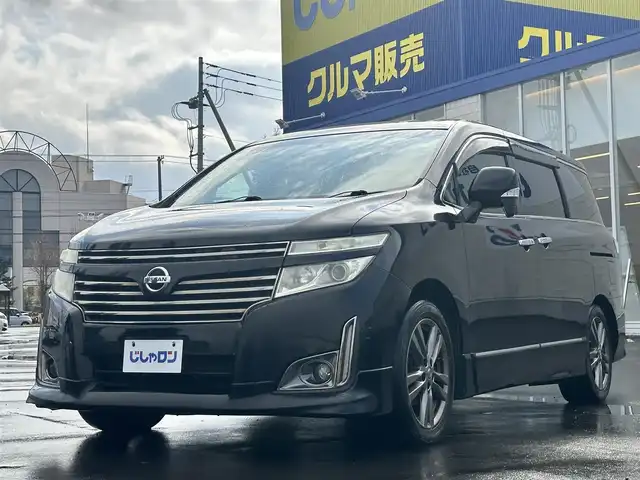日産 エルグランド 250HWS アーバンクロム 道北・旭川 2013(平25)年 12.6万km ファントムブラック (株)IDOMが運営する【じしゃロン旭川店】の自社ローン専用車両になります。こちらは現金またはオートローンご利用時の価格です。自社ローンご希望の方は別途その旨お申付け下さい/　/・社外ナビ(CD/DVD/BT/HDD/SD/フルセグ)/・バックカメラ/・ETC/・ドライブレコーダー/・両側パワースライドドア/・フリップダウンモニター/・電動格納ウィンカーミラー/・プッシュスタート/・スマートキー1個/・フォグランプ/・積込スタッドレスタイヤ/・取扱説明書