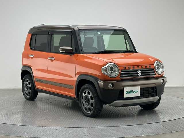 スズキ ハスラー ワンダラー 兵庫県 2019(平31)年 5.9万km パッションオレンジ/ウッディブラウン2トーンルーフ 純正ナビ/フルセグ CD DVD BT MSV/バックカメラ/衝突軽減ブレーキ/LDA/ビルトインETC/ルーフレール/ハーフレザーシート/シートヒーター/HIDヘッドライト/社外LEDフォグライト/オートライト/純正ドアバイザー/純正フロアマット/スマートキー