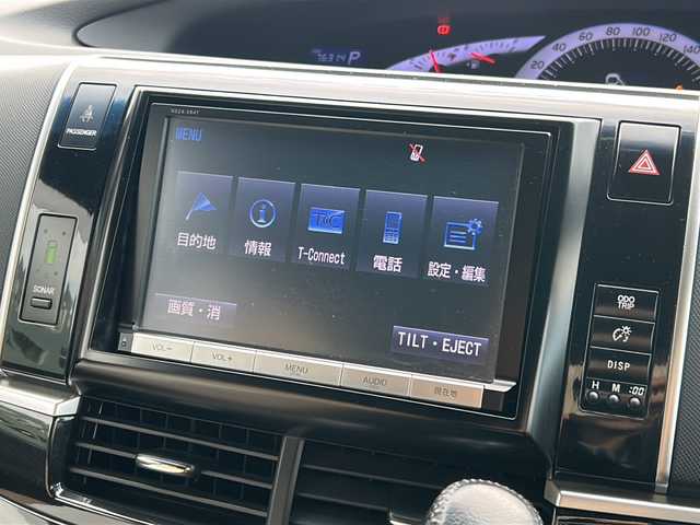 トヨタ エスティマ アエラス ベリーエディション 広島県 2015(平27)年 7.7万km ブラック 禁煙車/クルーズコントロール/純正8型ナビ（ナビSD欠品）/・フルセグ/CD/DVD/Bluetooth/SD/SDREC/バックカメラ/純正11型フリップダウンモニター（V11T-R62C）/革巻きステアリング/ステアリングスイッチ/HIDヘッドライト/フォグランプ/シートヒーター/合皮シート/純正ドアバイザー/純正フロアマット/純正１８インチアルミホイール