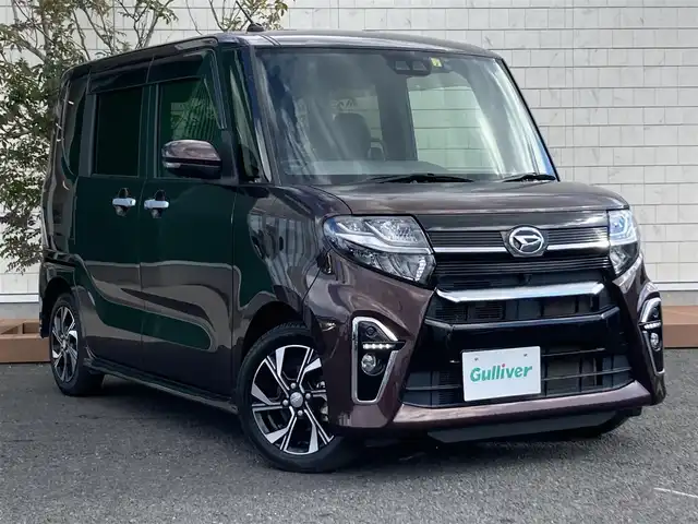 ダイハツ タント カスタム X セレクション 茨城県 2020(令2)年 4万km プラムブラウンクリスタルマイカ 純正ナビ(AM/FM/CD/DVD/BT/フルセグTV) /両側パワースライドドア /全方位カメラ /ドライブレコーダー　/ロングスライドシート　/前側両席シートヒーター　/LEDヘッドライト　/オートライト