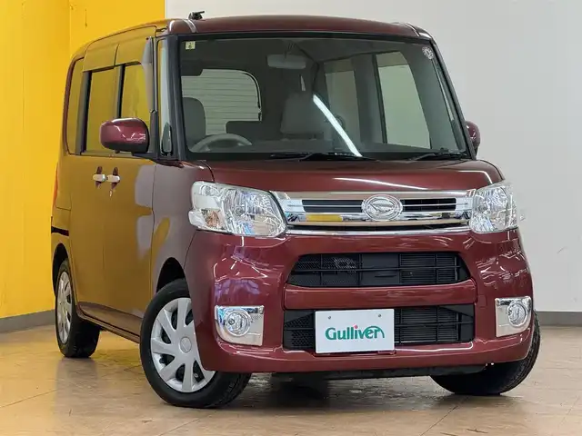 ダイハツ タント X ターボ 群馬県 2014(平26)年 2.6万km ファイアークォーツレッドM 純正SDナビ/・フルセグTV/・CD/DVD/BT/・AM.FM/バックカメラ/ETC/片側電動スライドドア/スマートキー/プッシュスタート/ステアリングスイッチ/アイドリングストップ/オートライト/フォグランプ/ヘッドライトレベライザー/純正フロアマット/電動格納ミラー