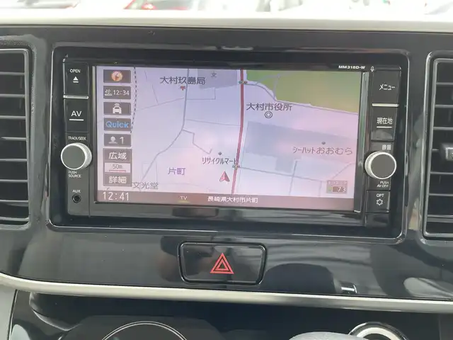 日産 デイズ ルークス X 長崎県 2019(平31)年 4.9万km ブロッサムピンク 後席モニター/全方位カメラ/純正ナビ/（フルセグ・DVD・SD・BT・CD)/エマージェンシーブレーキ/オートライト/アイドリングストップ/両側パワースライドドア/スマートキー/ステアリングスイッチ/スペアキー/コーナーセンサー/純正フロアマット