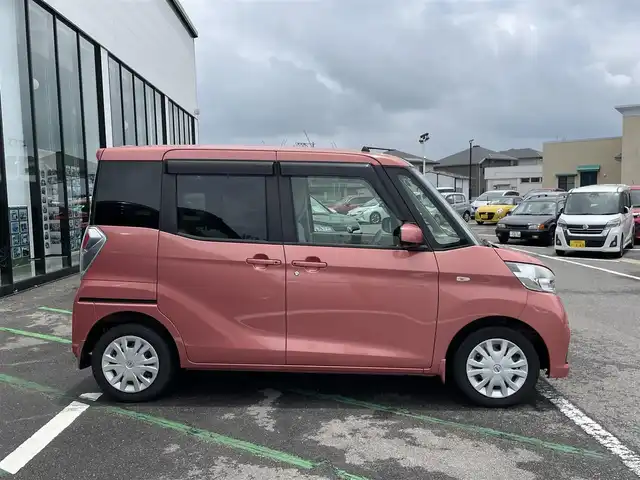 日産 デイズ ルークス X 長崎県 2019(平31)年 4.9万km ブロッサムピンク 後席モニター/全方位カメラ/純正ナビ/（フルセグ・DVD・SD・BT・CD)/エマージェンシーブレーキ/オートライト/アイドリングストップ/両側パワースライドドア/スマートキー/ステアリングスイッチ/スペアキー/コーナーセンサー/純正フロアマット