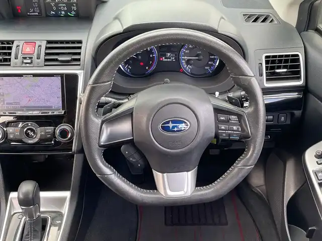 スバル レヴォーグ 1．6GT アイサイト 千葉県 2015(平27)年 8.7万km ギャラクシーブルーシリカ 社外メモリナビ/（TV/BT/FM/AM/CD/DVD）/バックカメラ/衝突被害軽減システム/車線逸脱警報/クルーズコントロール/横滑り防止装置/ETC/ドライブレコーダー/LEDヘッドライト/オートライト/ウィンカーミラー/電動格納ミラー/純正17インチAW/プッシュスタート/スマートキー/フロアマット/ドアバイザー/取扱説明書/保証書