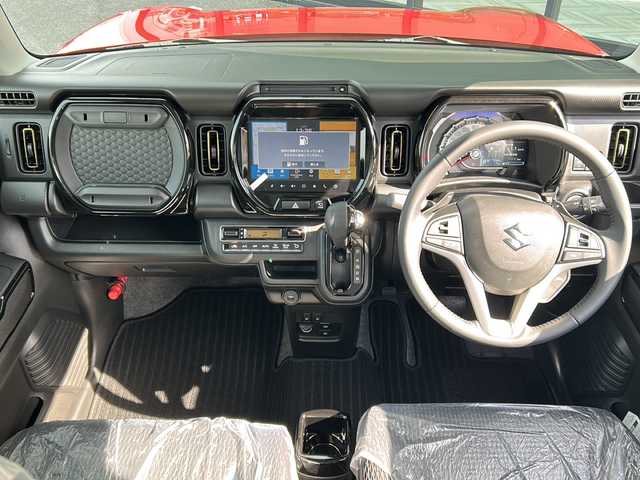 スズキ ハスラー HYBRID X ターボ 岐阜県 2024(令6)年 0.1千km フェニックスレッドパール/ガンメタリック2トーンルーフ 登録時走行距離7km/ディスプレイオーディオ/フルセグテレビ/全方位カメラ/Blue tooth・CD・DVD/デュアルカメラブレーキサポート/コーナーセンサー後方/ＬＥＤヘッドライト/フォグランプあり/オートライト/レーダークルーズコントロール/レーンキープアシスト/シートヒーター前席/純正１５アルミホイール/プッシュスタート/スマートキー/ターボ車