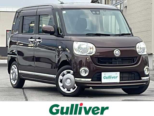 ダイハツ ムーヴ キャンバス X ブラックインテリア リミテッド SAⅢ 道北・旭川 2019(令1)年 4.7万km プラムブラウンクリスタルマイカ /4WD//禁煙車//社外ディスプレイオーディオ//CD/DVD/BT/USB//両側パワースライドドア//シートヒーター//全方位カメラ//スマートアシスト３//衝突軽減ブレーキ//レーンキープ//前後誤発進抑制//アイドリングストップ//横滑り防止//ETC//ドライブレコーダー//オートリトラミラー//オートハイビーム//オートライト//フォグライト//ライトレベライザー//フロントデアイサー//純正フロアマット//ドアバイザー//保証書//取説