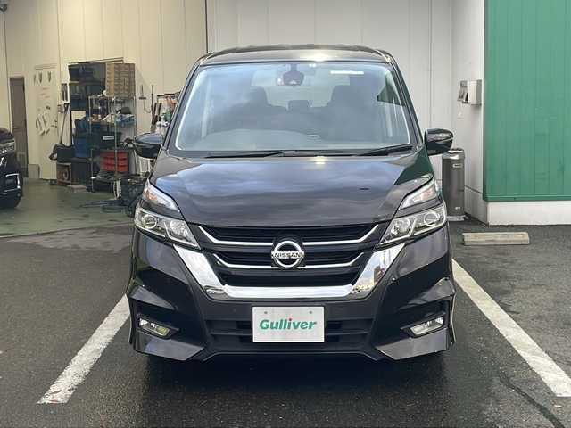 日産 セレナ ハイウェイスター プロパイロットED 京都府 2017(平29)年 6万km ダイヤモンドブラック 純正メモリナビ　フルセグ　Ｂｌｕｅｔｏｏｔｈオーディオ　ＤＶＤ再生　後席フリップダウンモニター　プロパイロット　エマージェンシーブレーキ　両側パワースライド　ＬＥＤヘッドライト　ビルトインＥＴＣ