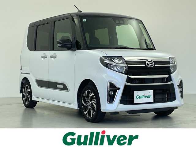 ダイハツ タント カスタム X スタイルセレクション 広島県 2021(令3)年 3.5万km ブラックマイカメタリック/シャイニングホワイトパール 社外ナビ/・ワンセグテレビ/バックカメラ/両側パワースライドドア/衝突軽減ブレーキ/前後コーナーセンサー/前方ドライブレコーダー/ETC/LEDヘッドライト/シートヒーター/ハーフレザーシート
