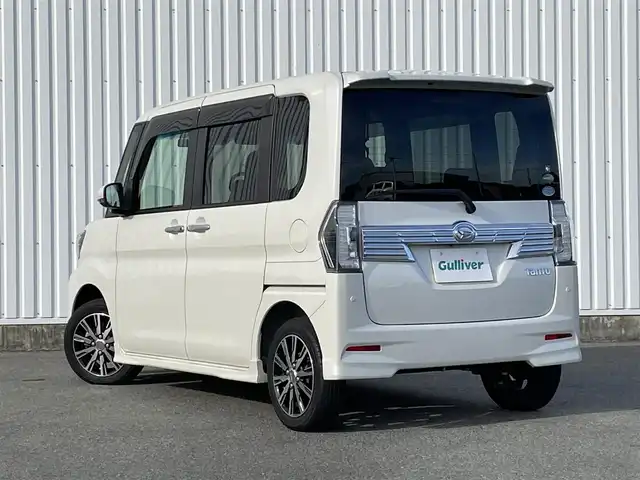 ダイハツ タント カスタム X トップED SA Ⅲ 福岡県 2018(平30)年 5万km パールホワイトⅢ スマートアシスト/衝突軽減/レーンアシスト/コーナーセンサー/社外ナビ（ＣＮ－ＲＡ０５ＷＤ）/フルセグTV/CD/DVD/BT/SD/AM/FM/バックカメラ/左パワースライドドア/D席シートヒーター/ＬＥＤオートライト/オートハイビーム/フォグランプ/アイドリングストップ/ハンドルリモコン/純正１４アルミ/ETC/電格ミラー/ロールサンシェード