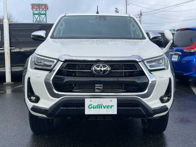 トヨタ ハイラックス Z 青森県 2020(令2)年 3万km スーパーホワイトⅡ ・フルセグ/ナビ/CD/DVD/FM・AM/BT/・ETC2.0/・コーナーセンサー（前後）/・デフロック/・レーンアシスト/・横滑り防止/・クルーズコントロール（追従有り）/・パーキングアシスト/・純正アルミホイール/・バックカメラ/・４WD/・プッシュスタート