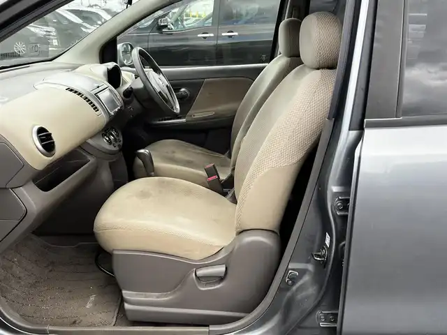 日産 ノート 15E FOUR 道央・札幌 2006(平18)年 14.7万km トワイライトグレー ４WD/社外HDDナビ/AM/FM/CD/ワンセグ/コーナーセンサー/スマートキー/LEDヘッドライト/オートライト/フォグランプ/電動格納ミラー/純正フロアマット/ドアバイザー/社外AW付冬タイヤ積込/175/65/R14/2020年/山5mm
