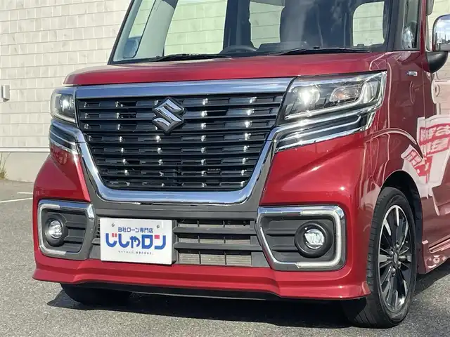 スズキ スペーシア カスタム HYBRID XS ターボ 佐賀県 2019(平31)年 11.7万km フェニックスレッドパール （株)IDOMが運営する【じしゃロン佐賀店】の自社ローン専用車両になります/こちらは現金またはオートローンご利用時の価格です。自社ローンご希望の方は別途その旨お申付け下さい/禁煙車/ターボ/純正8型SDナビ(フルセグTV/CD/DVD/BT)/両側パワースライド/クルーズコントロール/衝突軽減ブレーキ/パドルシフト/ETC/コーナーセンサー/USBポート/運転席シートヒーター/純正15インチアルミホイル/純正フロアマット/純正LEDヘッドライト