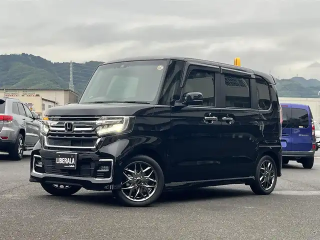 ホンダ Ｎ ＢＯＸ カスタム L ターボ 静岡県 2022(令4)年 1.5万km クリスタルブラックパール シーケンシャルウィンカー/クルーズコントロール/ワンオーナー/純正ナビ/(Bluetooth/iPad/USB/CD/DVD/フルセグ)/衝突被害軽減システム/両側パワースライドドア/スマートキー /LEDライト/ETC2.0/ドライブレコーダー /保証書/取扱説明書