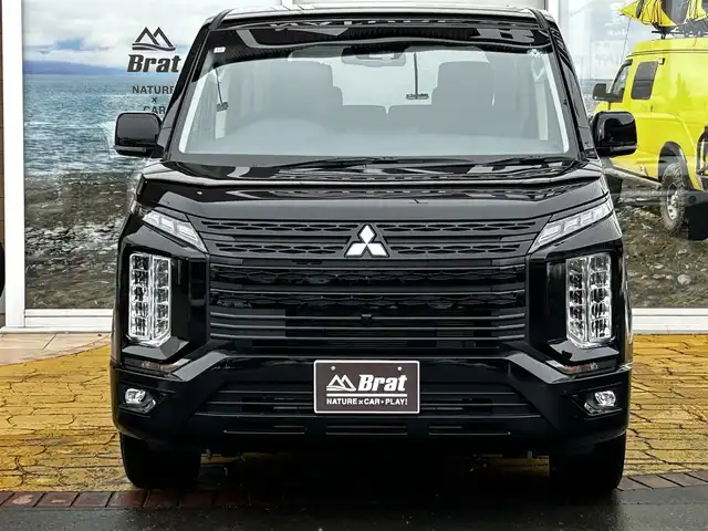 三菱 デリカＤ：５ ブラックエディション 道北・旭川 2024(令6)年 0.8万km アメジストブラック アルパイン11インチナビ/フリップダウンモニター/アラウンドビューモニター/フルセグTV/黒革シート/前席シートヒーター/ステアリングヒーター/両側パワースライドドア/パワーバックドア/コーナーセンサー/クルーズコントロール/ETC