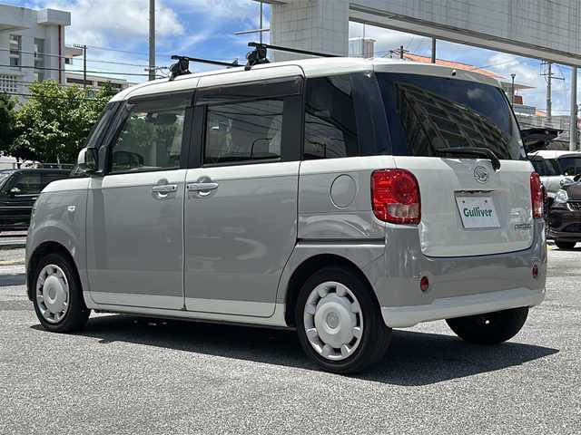 ダイハツ ムーヴ キャンバス X LTD SA Ⅱ 沖縄県 2018(平30)年 5.7万km パールホワイトⅢ/スムースグレーマイカメタリック 2トーン 純正ナビ/（ＡＭ／ＦＭ／ＣＤ／ＤＶＤ／ＢＴ）/フルセグＴＶ/バックモニター/両側パワスラ/衝突軽減/ルーフキャリア/コーナーセンサー/ドラレコ/ＥＴＣ/純正フロアマット/プッシュスタート/オートライト/アイドリングストップ