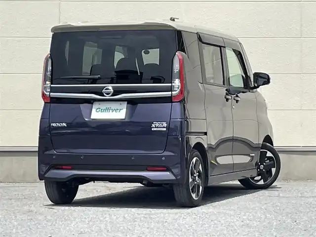日産 ルークス HWS X プロパイロットED 茨城県 2022(令4)年 3.8万km アメジストパープル 純正9インチナビ/フルセグテレビ/アラウンドビューモニター/プルパイロット機能/アイドリングストップ/両側パワスラ/パワーステアリング/パワーウィンドウ/プッシュスタート/純正フロアマット/純正AW/VDC/LDW/ETC