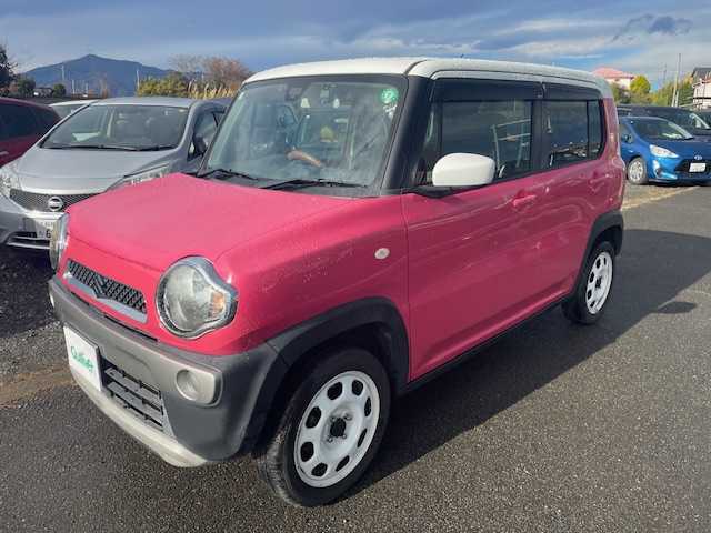 スズキ ハスラー G 神奈川県 2015(平27)年 4.5万km キャンディピンクメタリック/ホワイト2トーンルーフ 純正メモリナビ/バックカメラ/ETC/ステアリングスイッチ/プッシュスタート/スマートキー/スペアキー/取説・保証書