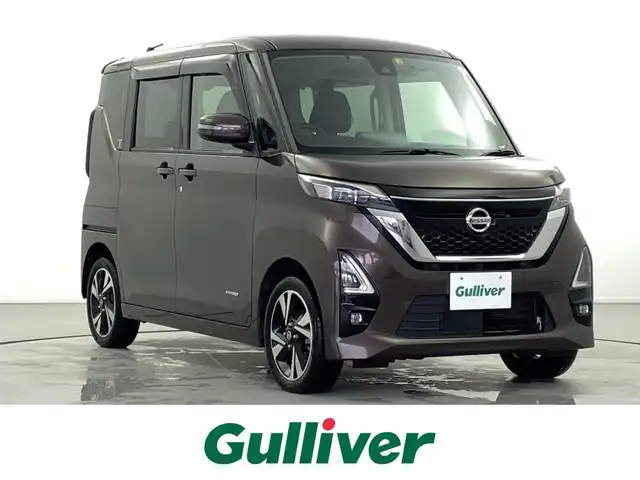 日産 ルークス HWS Gターボ プロパイロットED 福井県 2020(令2)年 4.3万km アッシュブラウンM ４WD/プロパイロット/・衝突軽減ブレーキ/・車線逸脱警報機能/・クルーズコントロール（追従有）/純正ナビゲーション/【AM/FM/CD/Bluetooth/フルセグTV】/アラウンドビューモニター/ビルトインETC/両側パワースライドドア/シートヒーター（運転席/助手席）/コーナーセンサー/オートライト/LEDヘッドライド/プッシュスタート/スマートキー/スペアキー