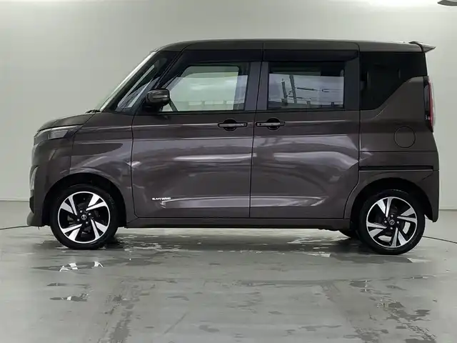 日産 ルークス HWS Gターボ プロパイロットED 福井県 2020(令2)年 4.3万km アッシュブラウンM ４WD/プロパイロット/・衝突軽減ブレーキ/・車線逸脱警報機能/・クルーズコントロール（追従有）/純正ナビゲーション/【AM/FM/CD/Bluetooth/フルセグTV】/アラウンドビューモニター/ビルトインETC/両側パワースライドドア/シートヒーター（運転席/助手席）/コーナーセンサー/オートライト/LEDヘッドライド/プッシュスタート/スマートキー/スペアキー