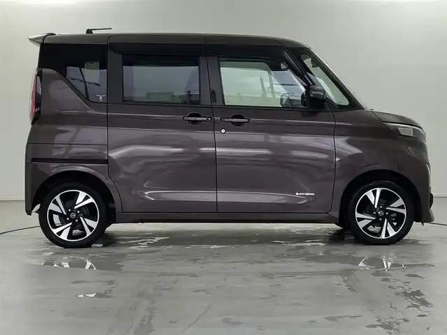 日産 ルークス HWS Gターボ プロパイロットED 福井県 2020(令2)年 4.3万km アッシュブラウンM ４WD/プロパイロット/・衝突軽減ブレーキ/・車線逸脱警報機能/・クルーズコントロール（追従有）/純正ナビゲーション/【AM/FM/CD/Bluetooth/フルセグTV】/アラウンドビューモニター/ビルトインETC/両側パワースライドドア/シートヒーター（運転席/助手席）/コーナーセンサー/オートライト/LEDヘッドライド/プッシュスタート/スマートキー/スペアキー