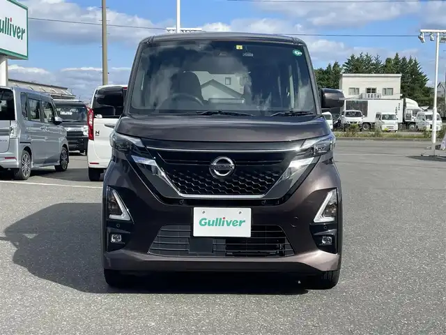 日産 ルークス HWS Gターボ プロパイロットED 青森県 2020(令2)年 4.3万km アッシュブラウンM ４WD/プロパイロット/・衝突軽減ブレーキ/・車線逸脱警報機能/・クルーズコントロール（追従有）/純正ナビゲーション/【AM/FM/CD/Bluetooth/フルセグTV】/アラウンドビューモニター/ビルトインETC/両側パワースライドドア/シートヒーター（運転席/助手席）/コーナーセンサー/オートライト/LEDヘッドライド/プッシュスタート/スマートキー/スペアキー