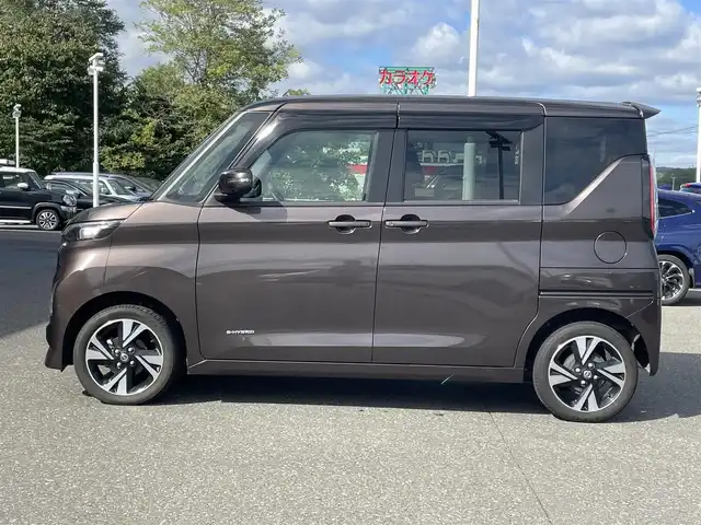 日産 ルークス HWS Gターボ プロパイロットED 青森県 2020(令2)年 4.3万km アッシュブラウンM ４WD/プロパイロット/・衝突軽減ブレーキ/・車線逸脱警報機能/・クルーズコントロール（追従有）/純正ナビゲーション/【AM/FM/CD/Bluetooth/フルセグTV】/アラウンドビューモニター/ビルトインETC/両側パワースライドドア/シートヒーター（運転席/助手席）/コーナーセンサー/オートライト/LEDヘッドライド/プッシュスタート/スマートキー/スペアキー
