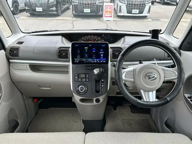 ダイハツ タント X 富山県 2015(平27)年 5.3万km パールホワイトⅢ 社外９型ナビ/Bluetooth/フルセグTV/ドライブレコーダー/片側パワースライドドア/プッシュスタート/スマートキー/LEDヘッドライト/オートライト/横滑り防止装置