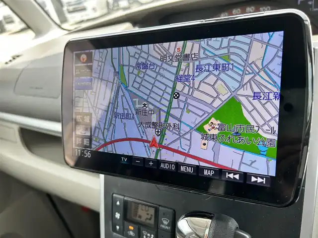 ダイハツ タント X 富山県 2015(平27)年 5.3万km パールホワイトⅢ 社外９型ナビ/Bluetooth/フルセグTV/ドライブレコーダー/片側パワースライドドア/プッシュスタート/スマートキー/LEDヘッドライト/オートライト/横滑り防止装置