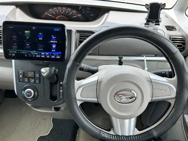 ダイハツ タント X 富山県 2015(平27)年 5.3万km パールホワイトⅢ 社外９型ナビ/Bluetooth/フルセグTV/ドライブレコーダー/片側パワースライドドア/プッシュスタート/スマートキー/LEDヘッドライト/オートライト/横滑り防止装置