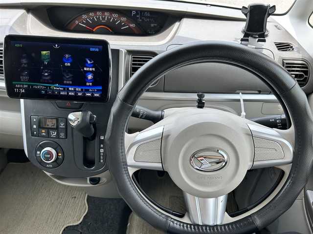 ダイハツ タント X 富山県 2015(平27)年 5.3万km パールホワイトⅢ 社外９型ナビ/Bluetooth/フルセグTV/ドライブレコーダー/片側パワースライドドア/プッシュスタート/スマートキー/LEDヘッドライト/オートライト/横滑り防止装置
