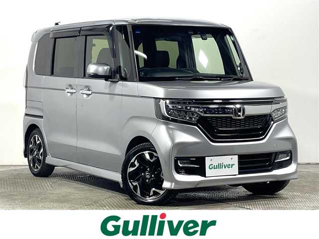 ホンダ Ｎ ＢＯＸ カスタム G L ターボ ホンダセンシング 大阪府 2017(平29)年 0.9万km ルナシルバーM 純正ナビ(フルセグ/DVD再生/Bluetooth) バックカメラ ETC 両側パワースライドドア ハーフレザー 衝突軽減 レーダークルコン スマートキー プッシュスタート ドラレコ