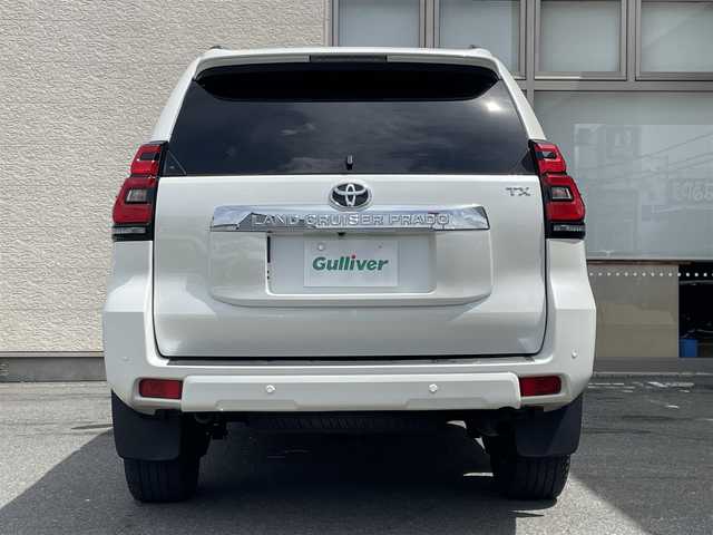 トヨタ ランドクルーザー プラド TX 大阪府 2021(令3)年 3.6万km ホワイトパールクリスタルシャイン ワンオーナー/サンルーフ/社外SDナビ/（フルセグ/BT/CD/DVD）/バックカメラ/レーダークルーズコントロール/レーンキープアシスト/衝突軽減防止システム/純正１７インチAW/ETC/保証書/取扱説明書/スペアキー　有