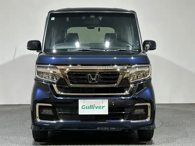 ホンダ Ｎ ＢＯＸ カスタム L ターボ 愛媛県 2021(令3)年 2.6万km ミッドナイトブルービームM ・純正８インチナビ/（フルセグＴＶ・ＢＴ・ＣＤ・ＤＶＤ・ＦＭ・ＡＭ・ＵＳＢ・ａｐｐｌｅｃａｒｐｌａｙ）/・バックカメラ　/・前後ドラレコ　/・ＥＴＣ　/・衝突軽減ブレーキ　/・レーンキープアシスト　/・レーダークルーズコントロール/・両側電動ドア/・オートマチックハイビーム/・前後コーナーセンサー/・DN席シートヒーター