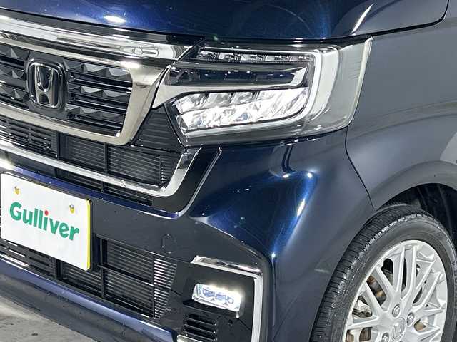 ホンダ Ｎ ＢＯＸ カスタム L ターボ 広島県 2021(令3)年 2.6万km ミッドナイトブルービームM ホンダセンシング/・衝突軽減ブレーキ　/・レーンキープアシスト　　/・レーダークルーズコントロール/純正８インチナビ/フルセグＴＶ/Bluetooth/ＣＤ/ＤＶＤ/ＵＳＢ/ａｐｐｌｅｃａｒｐｌａｙ/バックカメラ　/前後ドライブレコーダー/ＥＴＣ　/両側パワースライドドア/前後コーナーセンサー/ハーフレザーシート/前席シートヒーター/純正フロアマット/ＬＥＤライト/フォグライト/オートライト/オートマチックハイビーム/スマートキー/電動格納ミラー